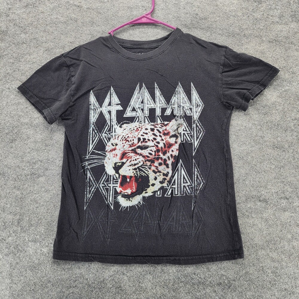 Def Leppard Shirt Womens Small Short Sleeve Black
